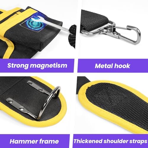 Tool Belt for Men, Freely-Combinable Magnetic Tool Belt with Suspenders