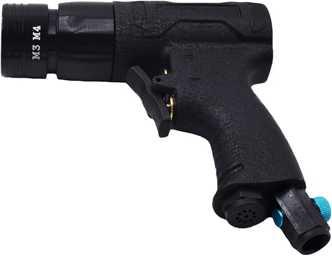 Pneumatic Rivet Nut Gun Air Rivet Nut Pull Setter Riveting Fastening Tool With 3/16 5/32 Riveting Mandrels Quick Change Locking Nozzle Bolts Adapter Drill For Air Rivet Nut Insert Installation Tool