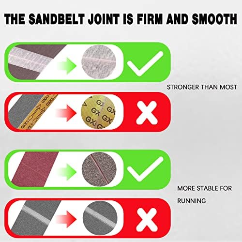 4x36 Inch Sanding Belts 60 Grit 4 Pack for Belt Sander
