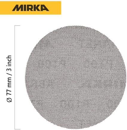 Mirka Abranet Net Grip Disc 3 inch Grit 80 Hook and Loop 50 pcs