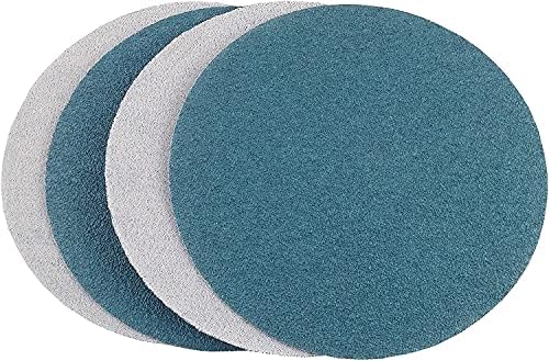 Starcke Premium 8 Inch Hook and Loop Grip Sanding Discs - No Hole Blue Zirconia - For Wood Floors (50, 80 Grit)