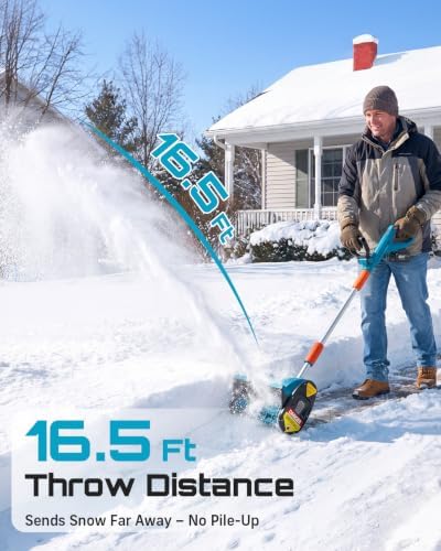 Seesii 20V Cordless Snow Shovel, 12" Electric Snow Blower, Lightweight