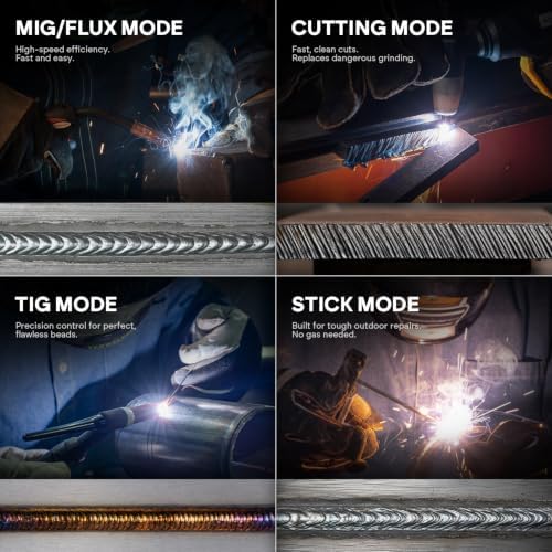 YESWELDER 6-in-1 Welder & Plasma Cutter Combo, 110V/220V MCT-418