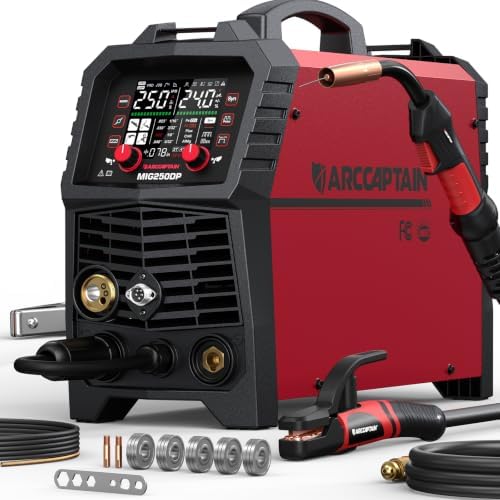ARCCAPTAIN Double Pulse MIG Welder 250A 8-in-1 Aluminum Welding MIG250DP