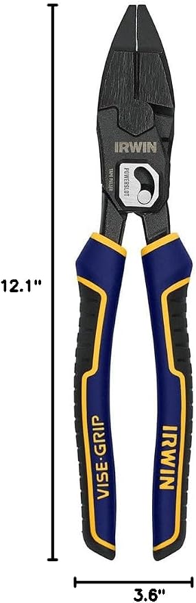IRWIN VISE-GRIP Pliers, PowerSlot High Leverage Lineman's, 9.5 Inch (IWHT84000)