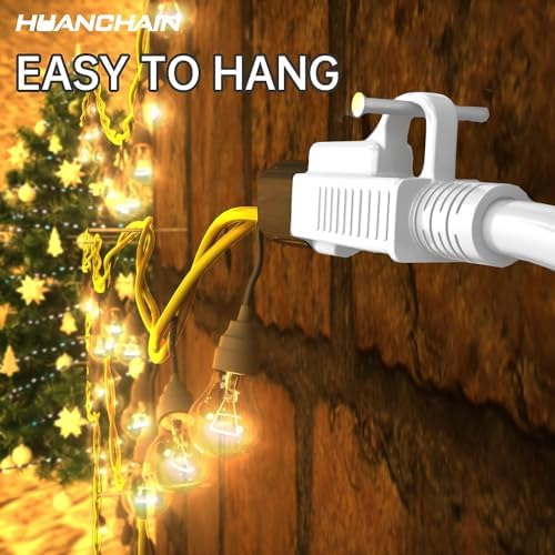 HUANCHAIN Indoor Outdoor White Extension Cord 10 FT Waterproof 16/3 Gauge