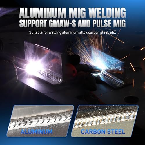 ANDELI Multiprocess Welder,8 in 1 Plasma Cutter/Pulsed MIG/HF TIG/Flux Core/Cold/Clean/Stick Aluminum Welding Machine 110/220V Dual Voltage 2026 Newest MIG-205DP-DB