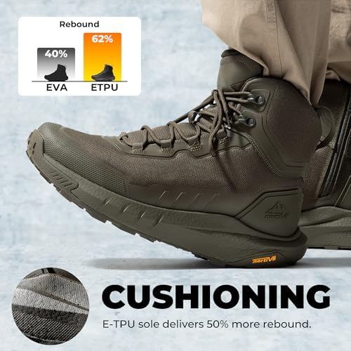 NORTIV 8 Men's Tactical Hiking Boots Lightweight Cushion