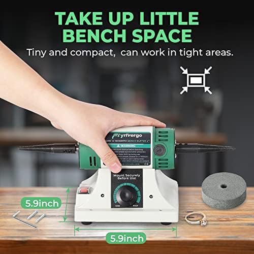 Jewelry Polisher, Bench Buffer Adjustable Variable Speed