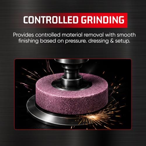 Valve Seat Grinding Stones Set of 10 for Grinder Alignment & Cylinder Head Repair with Thread 80 Grit & 0.385 Top - Compatible with Angel & Die Grinder - 11/16 Inches