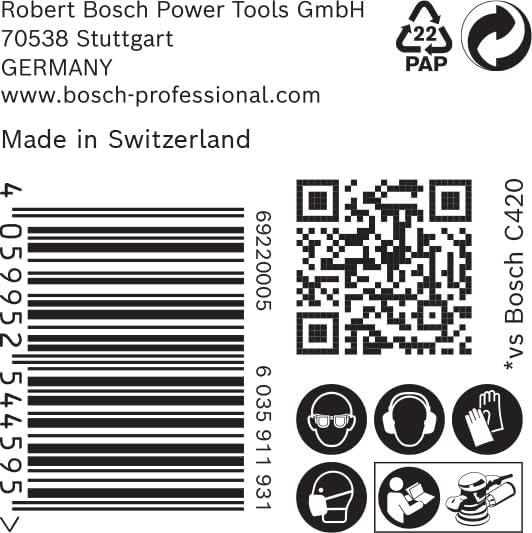 Bosch Professional 50x Expert C470 Sandpaper (Ø 125 mm, Grit 220, Accessories Orbital Sander)