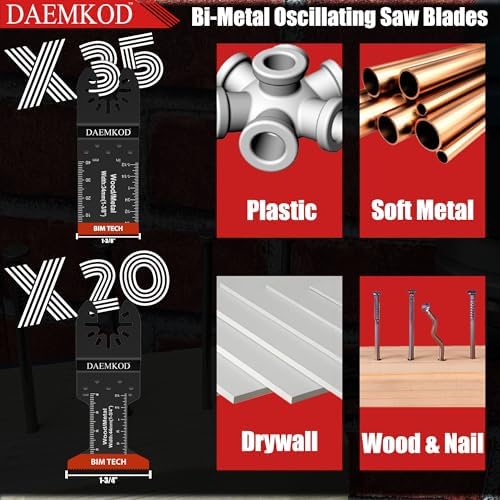 55PCS Bi-Metal Oscillating Tool Blade for Metal, Wood & Plastic
