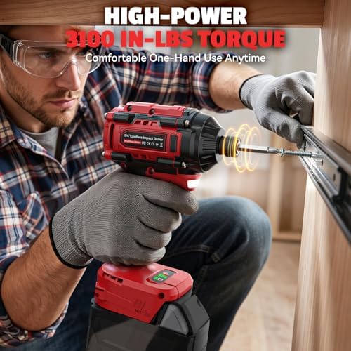Cordless Drill and Impact Driver Combo Kit Compatible with Milwaukee 18V
