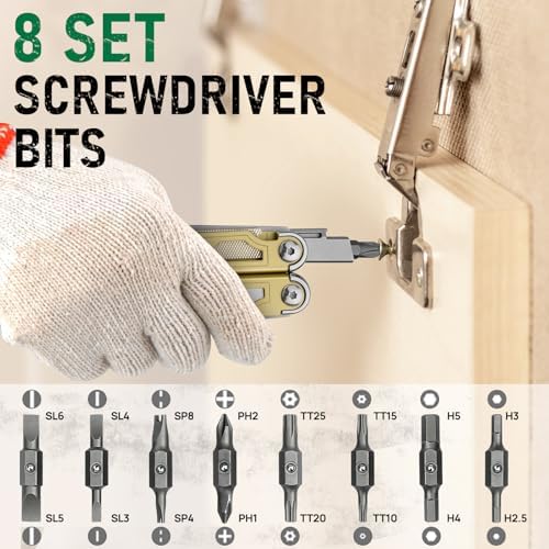 BIBURY Multitool Pliers with 440A Knife & Full Size Scissors, BI2045D