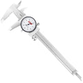 6 inch Dial Caliper, Professional Stainless Steel Metric Measuring Tool, 0-6inch Range with 0.001" resolution, Shock-Proof Precision Vernier Caliper with Hard Carrying Case for Machinists & DIY