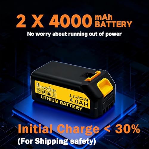 Cordless Drill Set, Power Drill Tool Set 20V, 40 NM.Max Torque, 3/8-Inch Keyless Chuck Drill Gun,Variable Speed (Equipped with 2x 4.0Ah Batteries)