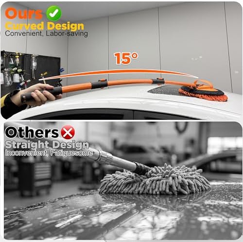 Tool Daily Short Pressure Washer Gun with Foam Cannon, Car Wash Brush