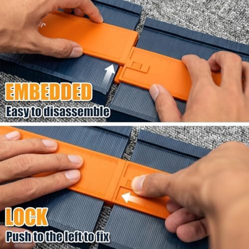 Saker Connection Profile Gauge-Adjustable Lock -Precisely Copy Irregular Shape Duplicator -Irregular Welding Woodworking Tracing - Must Have Tool for DIY Handyman, Construction
