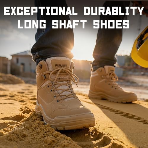 Furuian Steel Toe Boots for Men Women Lightweight Work Boots Pioneer Series