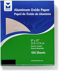Mercer Industries 202180A - 9 x 11 Aluminum Oxide Paper Sheets, Grit 180A (100 pack)