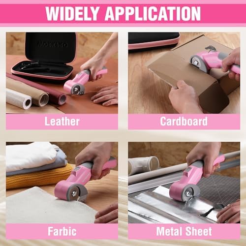 WORKPRO 4V Cordless Electric Scissors, Rechargeable Power Rotary Cutter