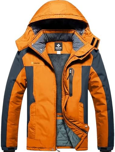 GEMYSE Men's Winter Ski Jacket Waterproof Snow Coat with Detachable Hood