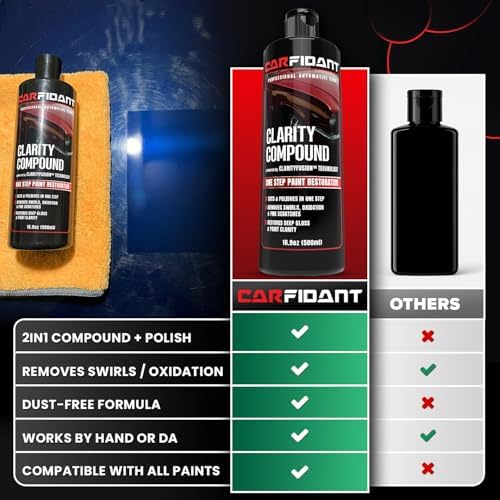 Clarity Compound - Scratch & Swirl Remover for Cars with ClarityFusion Technology - One Step Scratch Remover for Clear Coat & Paint Restoration - Removes Scratches, Swirls & Oxidation - 16 oz