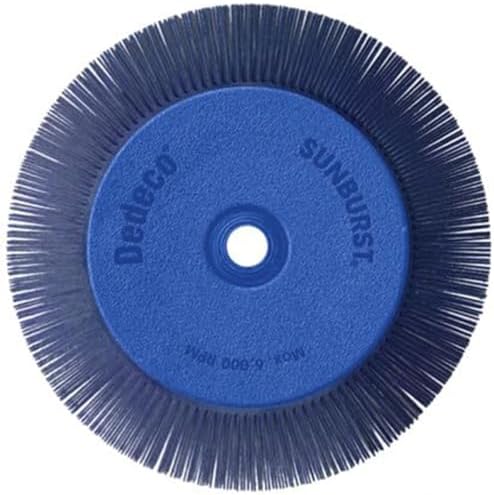 Dedeco Sunburst Radial Bristle Disc 1 Pack - 8" Straight - Blue 400 Grit (Fine) - Aluminum Oxide for Polishing & Finishing