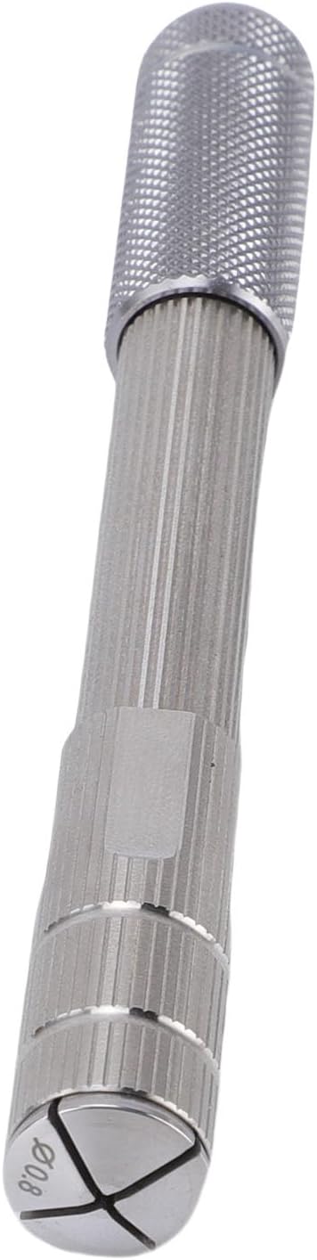 Pin Vise Hand Drill, 11cm with 4 Replacement Heads, Non Slip Ergonomic Handle, for Watch Repairing and Making