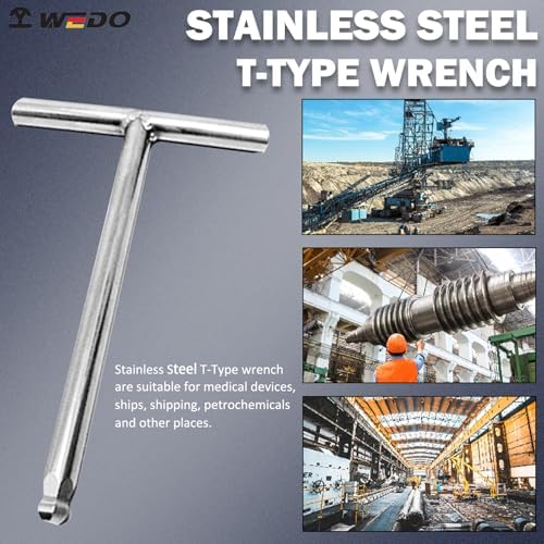 WEDO T Handle Ball-Hex Key Wrench 5mm,Metric,Stainless Steel | T-type Ball-Allen Wrench, Corrosion Resistant, Rust Proof, For DIY,Automotive,Home and Mechanics Repairs
