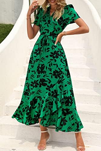 PRETTYGARDEN Women's Boho Floral Summer Maxi Dresses