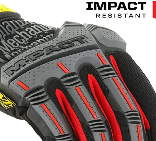 Mechanix Wear M-Pact Touchscreen Work Gloves, Large, Red/Black