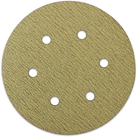 BHA 6" 6 Hole Hook & Loop Sanding Discs for DA Sander, 400 Grit - 100 Pack