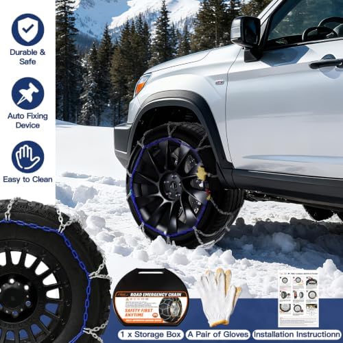 DEDC Auto Lock Y-type Snow Tire Chain for SUV Pickup truck 295 305 315/33"