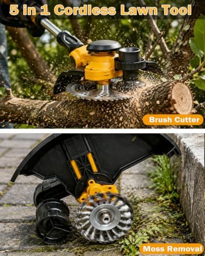 5-in-1 Cordless String Trimmer for DeWalt 20V Battery,(No Batteries)