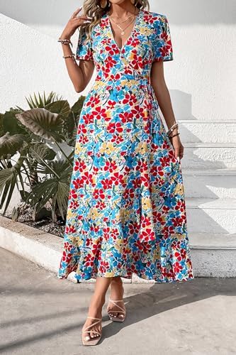 PRETTYGARDEN Women's Boho Floral Summer Maxi Dresses