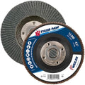 Weiler 51114 4-1/2" Tiger Paw Abrasive Flap Disc, Flat (Ty27), Phenolic Backing, 60Z, 5/8"-11 Unc Nut (Pack of 10)