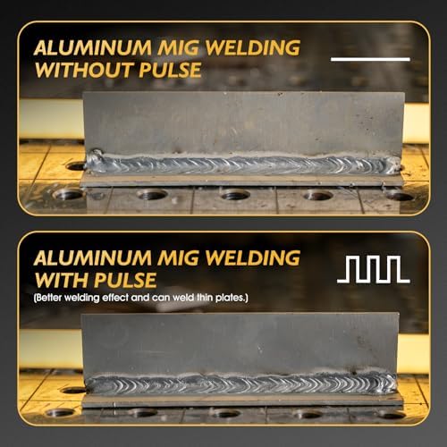 TOOLIOM Aluminum MIG Welder with Pulse 250A 110V/220V Dual Voltage 6 in 1 Multifunctional Welding Machine Pulsed MIG/Gas MIG/Flux Core/Spool Gun MIG/Lift TIG/Stick