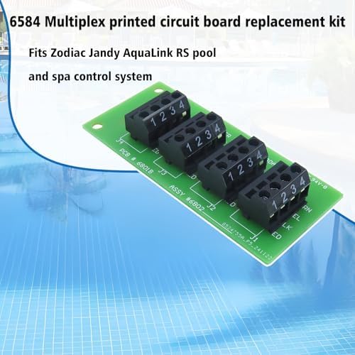 6584 Multiplex Printed Circuit Board Replacement Kit for Zodiac 6584 and Zodiac Jandy AquaLink RS Pool and Spa Control System - Includes Board, Bracket & Hardware