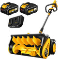 Litekon 40V Brushless Cordless Snow Shovel, 17-Inch Electric Snow Blower with 2X 4.0Ah Batteries Snow Removal with 30FT Throw Distance for Patio, Deck, Driveway,Yellow