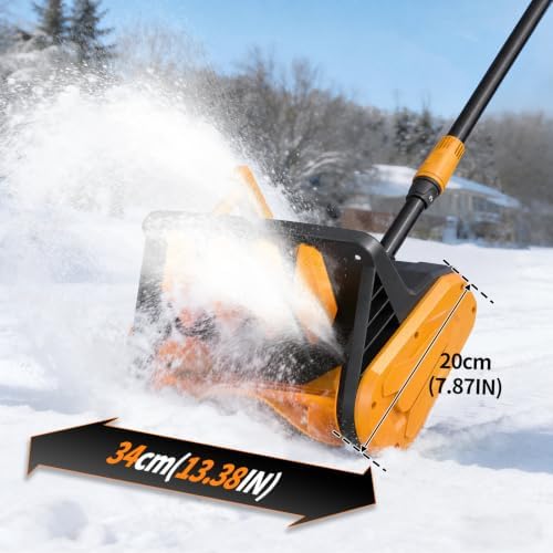 Electric Snow Shovel with Battery and Charger, Cordless Snow Blower