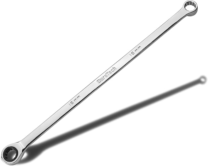 DURATECH 16mm Extra Long Ratcheting Wrench, Metric, CR-V Steel