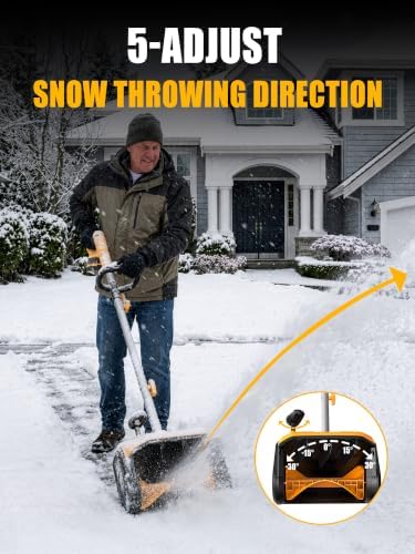 13" Cordless Snow Shovel Compatible with DeWalt 20V MAX Battery (Bare Tool)