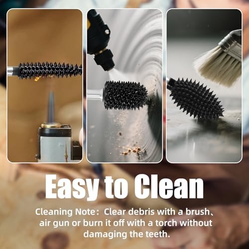 CAELUM Carbide Rotary Burr Set 3 Pcs, 1/8" Coarse, for Dremel Rotary Tools