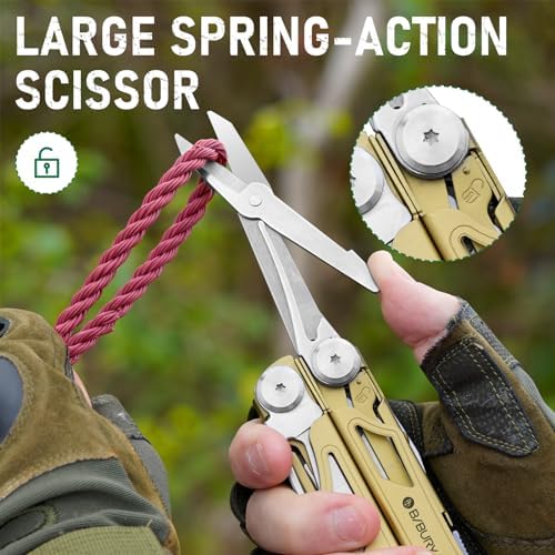 BIBURY Multitool Pliers with 440A Knife & Full Size Scissors, BI2045D