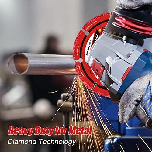 EZARC Diamond Cutting Wheel 7'' x 7/8 Inch for Metal, Cut Off Wheel with 5000+ Cuts on Rebar, Steel, Iron and INOX