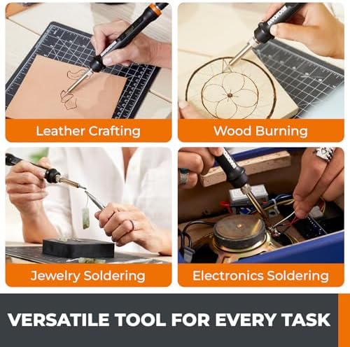 Crafting Tool Combo Kit - Rotary Tool, Airbrush Gun, Wood and Metal Crafter for Sanding, Carving, Painting, 20V Power Share Battery & 57-Piece Accessories Included