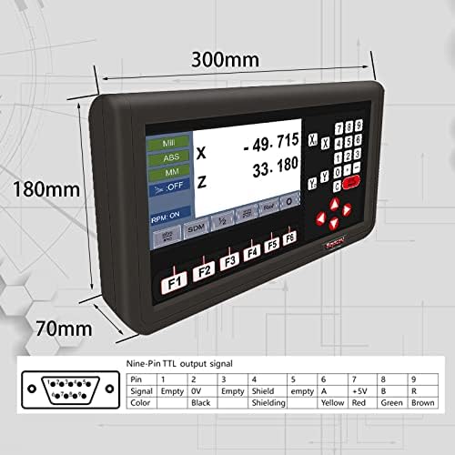 2 Axis LCD DRO Digital Readout Display Magnetic Scale 1um 220MM(8") & 5um Resolution 920MM(36") 2 Axis DRO Lathe .US Stock 2-4Business Days