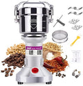 550g Grain Mill, 304 Stainless Steel Spice Grinder, 2000W High-speed Commercial Flour Mill, Superfine Flour Mill Grinder for Home, Grain Mill for Flour