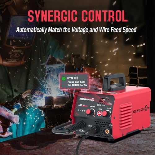 140A Flux Core MIG Welder,3 in 1 Gasless MIG Stick Lift TIG With Helmet